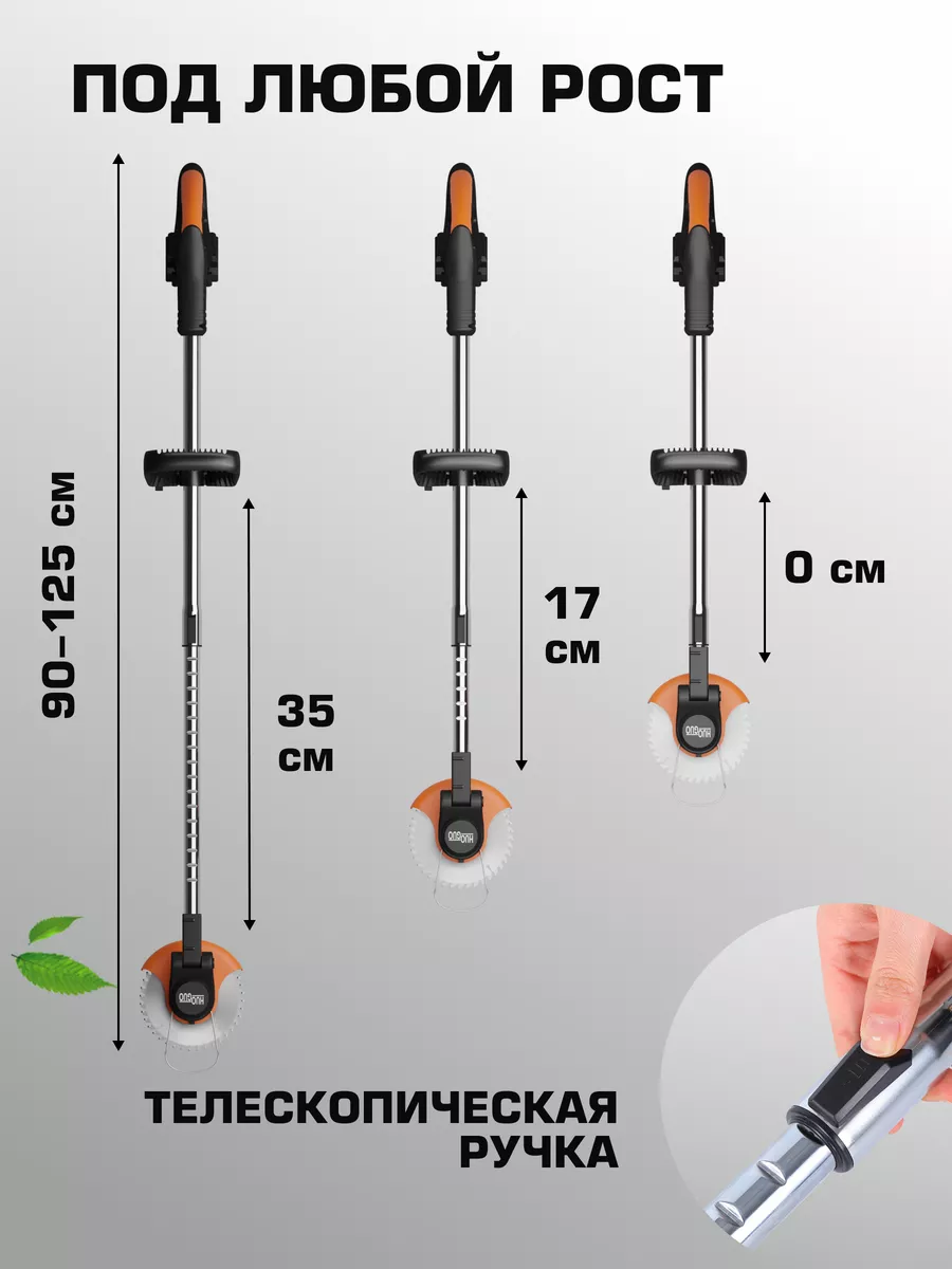 Триммер для травы аккумуляторный садовый ручной мощный HuoGuo 164885201  купить за 3 639 ₽ в интернет-магазине Wildberries