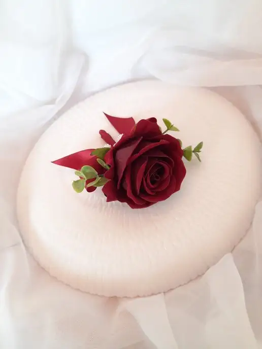 ReniWedding Бутоньерка для жениха, красный, фото 2