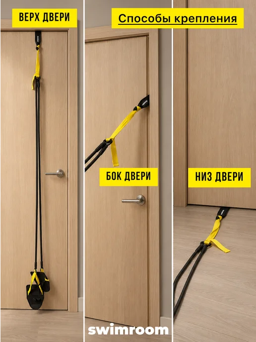Swimroom Якорь фиксатор для крепления эспандеров на дверь Door Anchor, черный, фото 4
