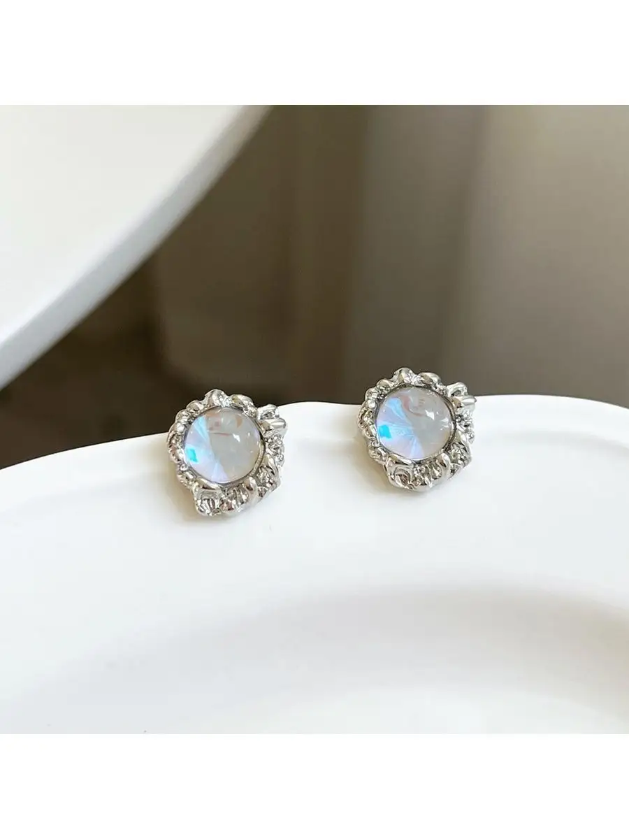 Серьги корея гвоздики лунный камень, бижутерия с камнем be self true jewel  164967965 купить за 448 ₽ в интернет-магазине Wildberries