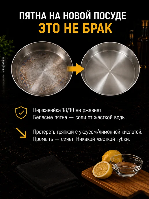 Проф.приготовление и жаренье Кастрюля большая посуда из нержавеющей стали, серый, фото 5