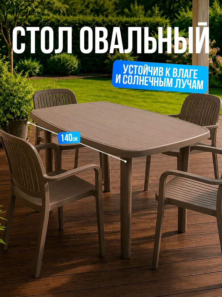 Стол пластиковый садовый