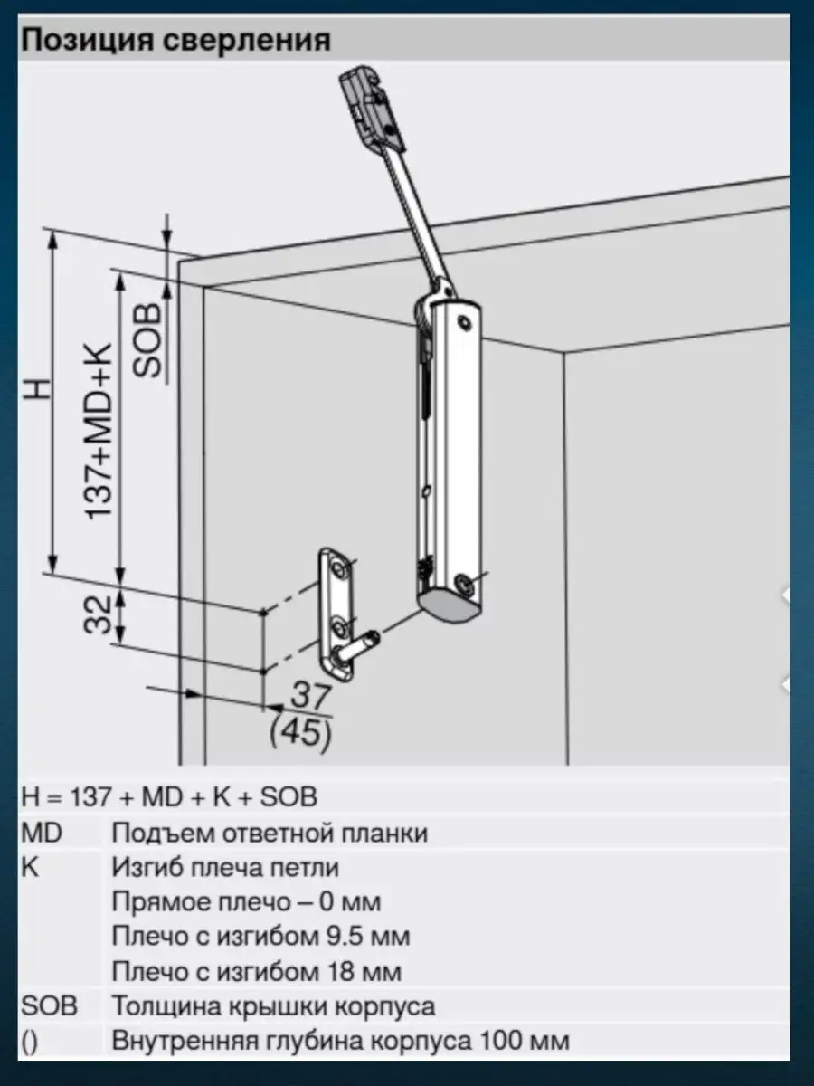 Подъемный механизм Aventos HK-XS 13 с доводчиком, петлями blum 165045714  купить за 2 098 ₽ в интернет-магазине Wildberries