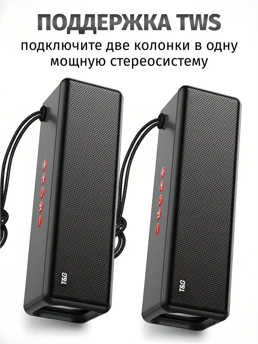 Беспроводная Bluetooth Колонка 2в1 T&G 165069960 купить за 1 258 ₽ в  интернет-магазине Wildberries