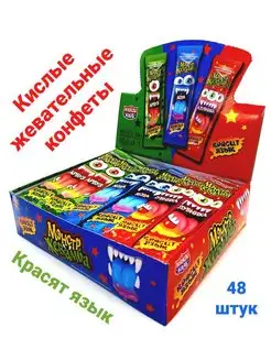 Жевательная конфета Монстр Жевамба Канди клаб 48шт Холодок 165089440 купить за 324 ₽ в интернет-магазине Wildberries