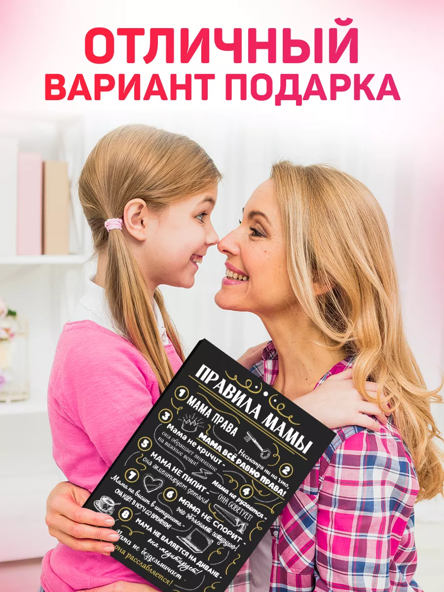 Картина, Правила мамы В рамке 165111227 купить за 605 ₽ в интернет-магазине  Wildberries