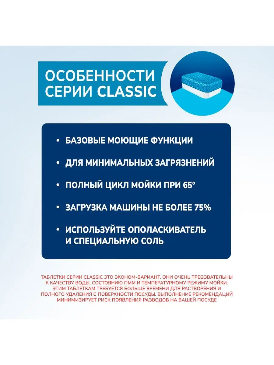 Таблетки для посудомоечной машины Финиш Classic 100 штук FINISH 165112584  купить в интернет-магазине Wildberries