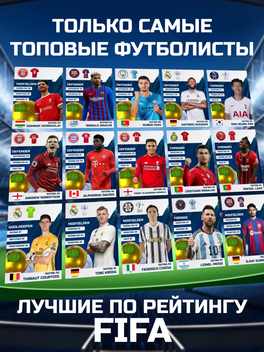 футбольные карточки FIFA/ТОП Футболистов Только звезды Luiziama Art  165127654 купить за 874 ₽ в интернет-магазине Wildberries