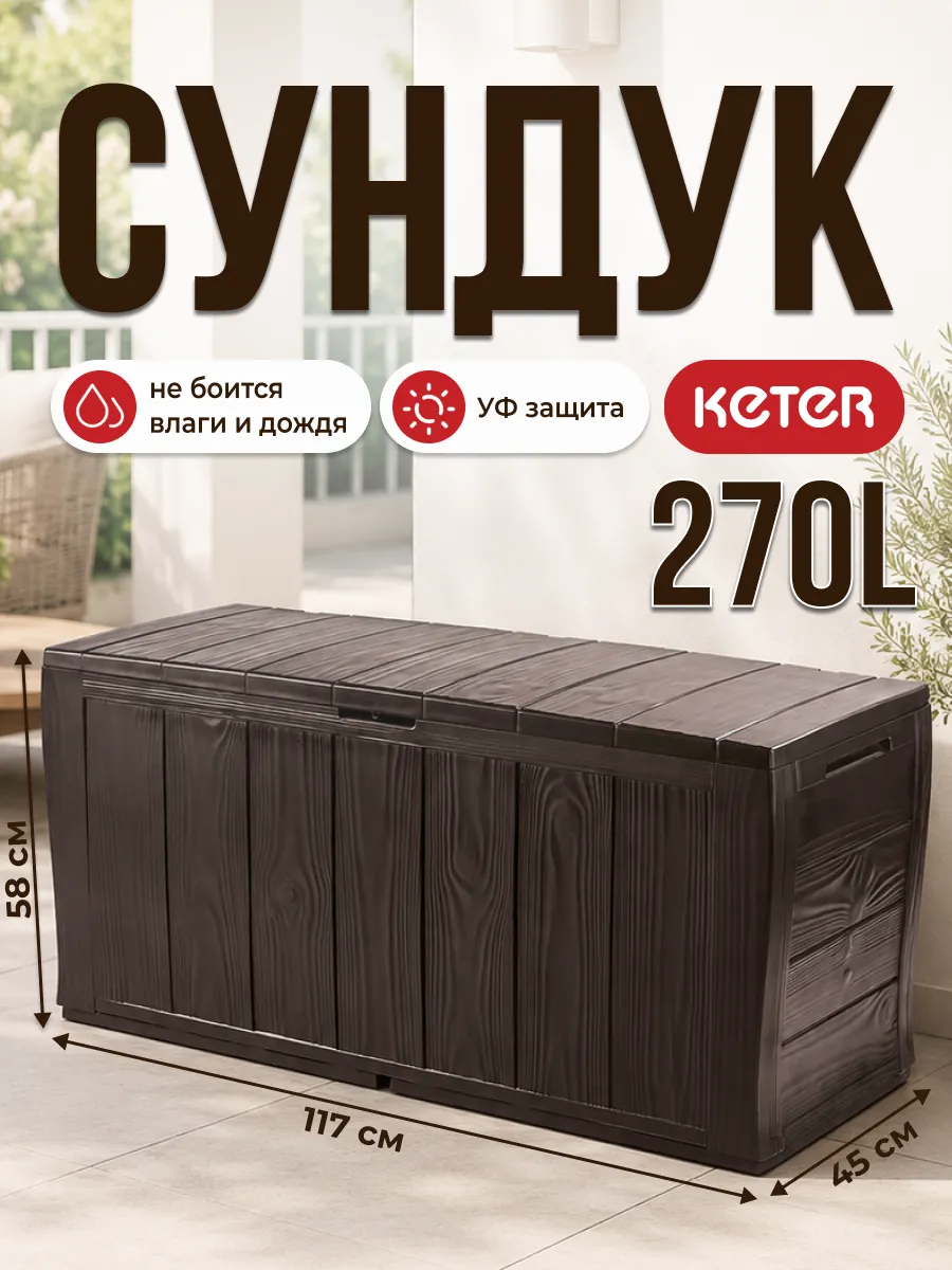 Сундук ящик садовый пластиковый для хранения