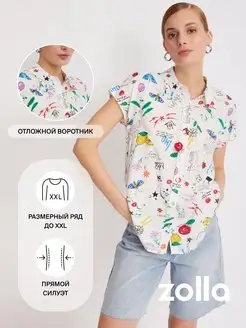 Рубашка женская Zolla 165130773 купить за 654 ₽ в интернет-магазине Wildberries