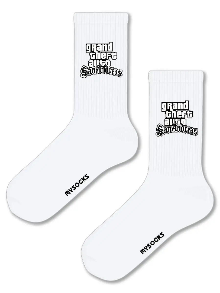 Носки с принтом Гта Gta San Andreas Си Джей CJ MySocks 165158010 купить за  349 ₽ в интернет-магазине Wildberries