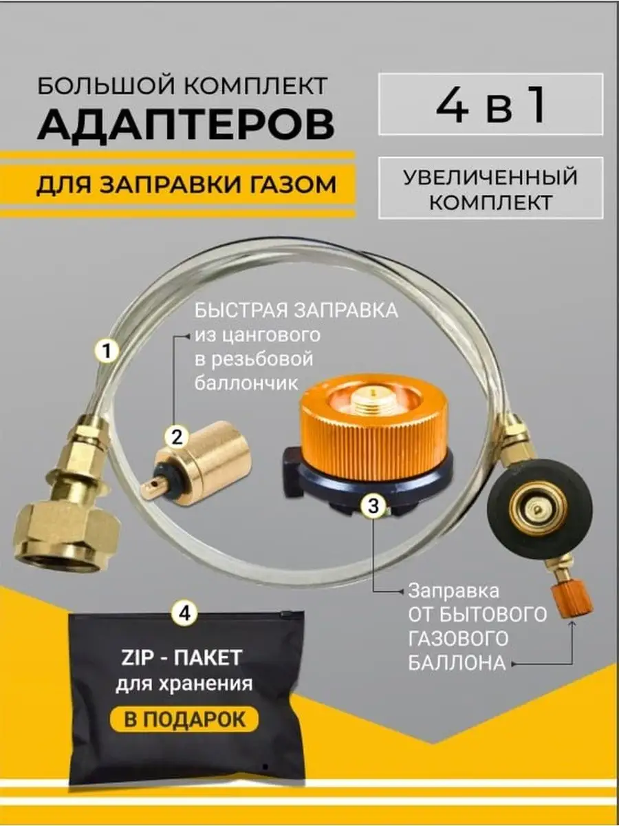 Адаптер для заправки туристического газового баллончика SmartTour 165168092  купить в интернет-магазине Wildberries