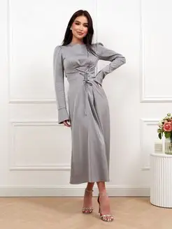 Платье летнее праздничное из шелка на завязках Albina.Fashion 165198116 купить за 2 794 ₽ в интернет-магазине Wildberries