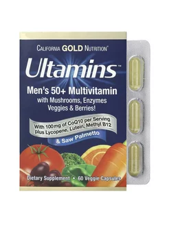 Ultamins men’s 50+, с коэнзимом Q10, 60 капсул Ultamins 165219453 купить за 2 343 ₽ в интернет-магазине Wildberries