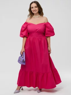 Платье хлопковое большие размеры OVERLAB 165228532 купить за 2 665 ₽ в интернет-магазине Wildberries