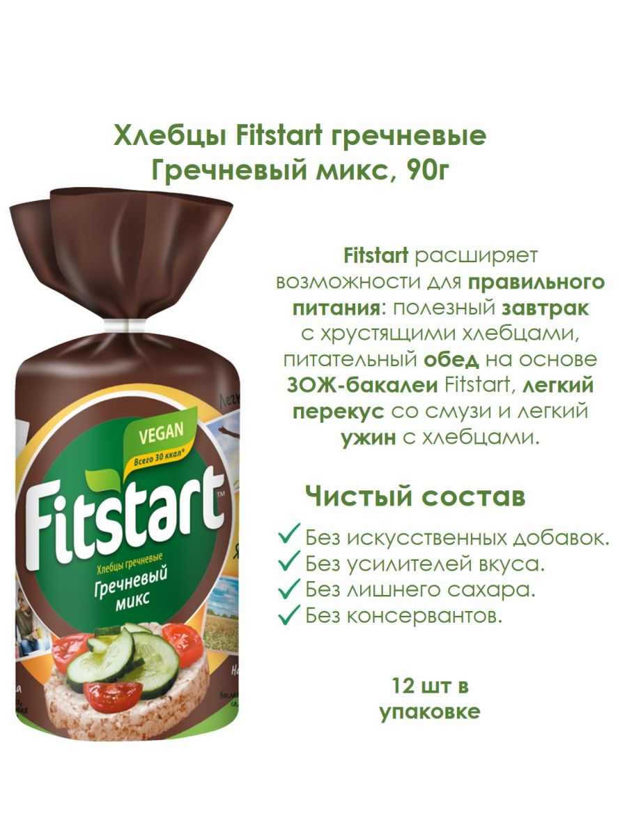 Хлебцы с фруктовыми вкусами от фирмы fitstart