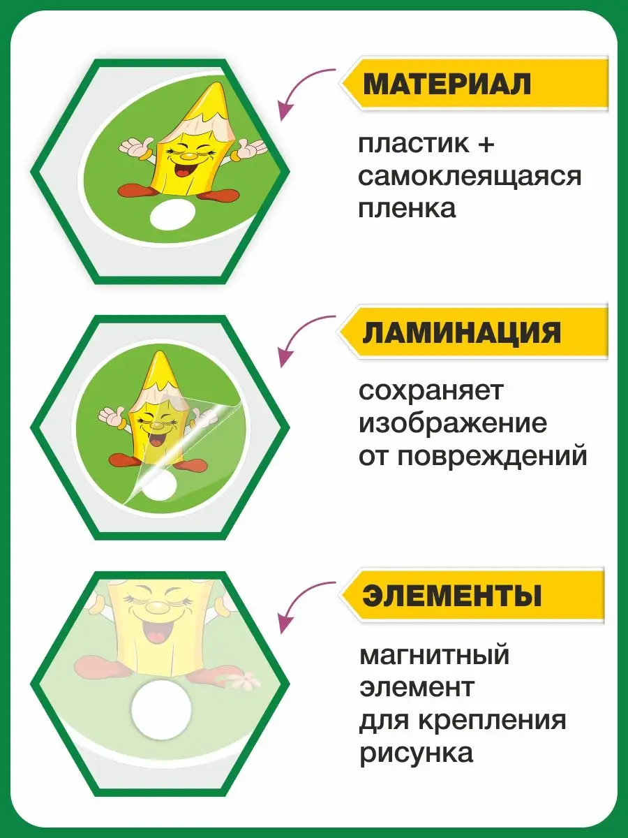 Магнитные таблички для уголка ИЗО в детском саду Альмарин 165259274 купить  за 1 422 ₽ в интернет-магазине Wildberries