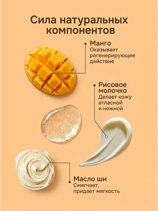 JERMiNAL -COSMETICS- Парфюмированный гель для душа женский увлажняющий Манго, 100…, 1 л, фото 4