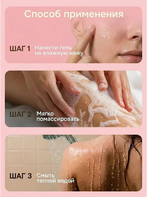 JERMiNAL -COSMETICS- Парфюмированный гель для душа Бабл гам, 1 литр, 1 л, фото 7