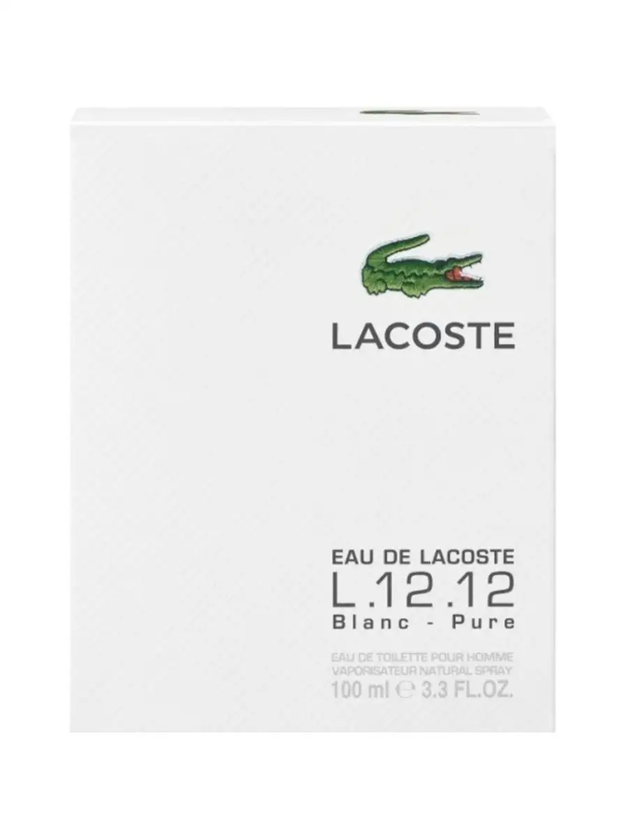 LACOSTE Eau De Lacoste L.12.12 Blanc Pure 100 165286916 680 Wildberries