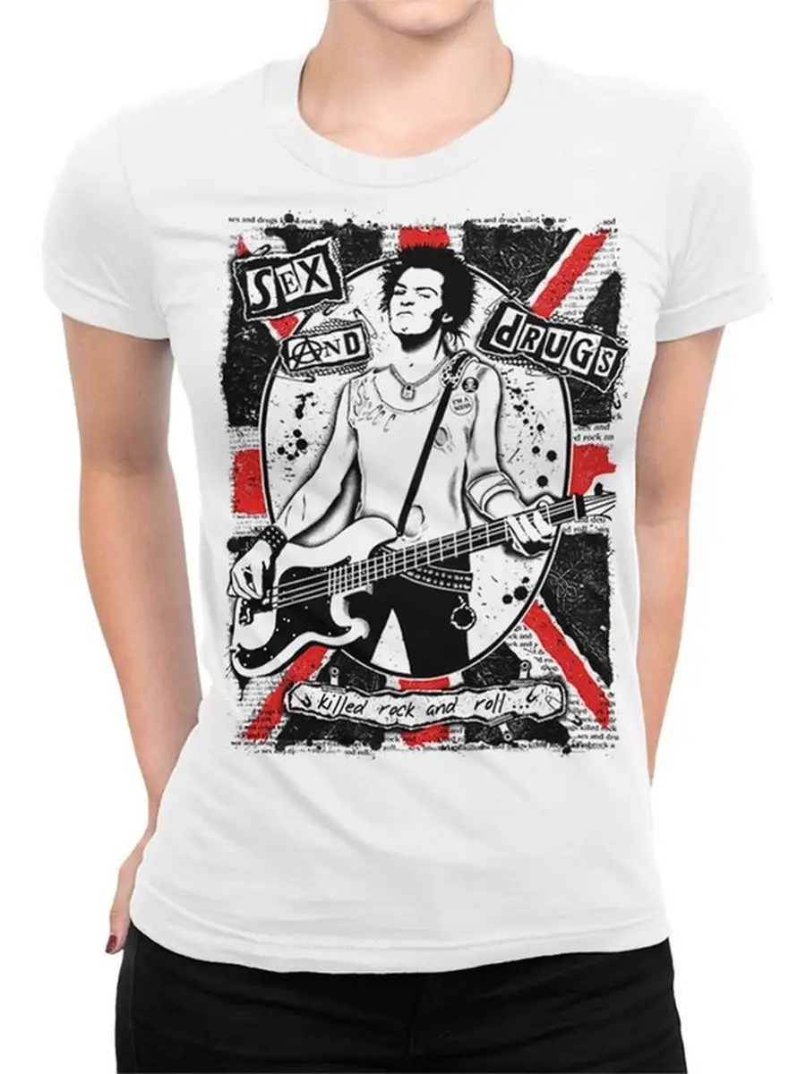 Футболка с принтом Sex Pistols - Сид Вишес DreamShirts 165300038 купить за  1 406 ₽ в интернет-магазине Wildberries