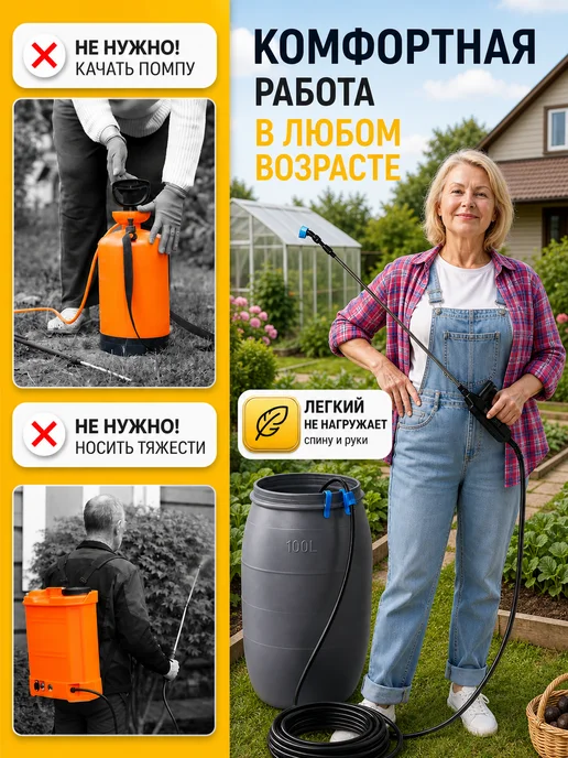 TITAN / Опрыскиватель аккумуляторный 7.4B штанга 150см, вариант, фото 3