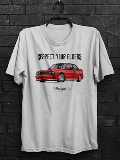 Футболка белая BMW E30 Respect Oleg Markaryan 165347781 купить за 581 ₽ в интернет-магазине Wildberries