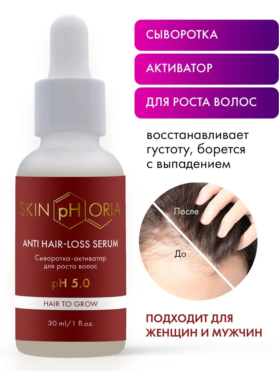 Сыворотка для роста и против выпадения волос Skinphoria 165430570 купить за  638 ₽ в интернет-магазине Wildberries