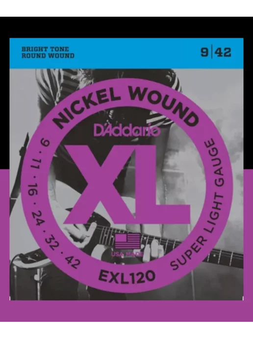 D'ADDARIO Струны для электрогитары EXL120 (09-42)