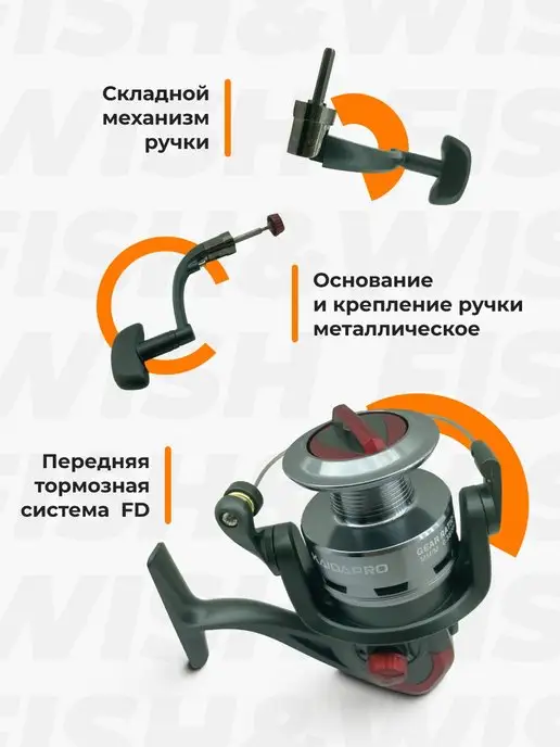Kaida Катушка для спиннинга для рыбалки и фидера, серый, фото 5