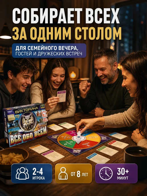 Умные игры Настольная игра для детей викторина для всей семьи в дорогу, желтый, фото 5