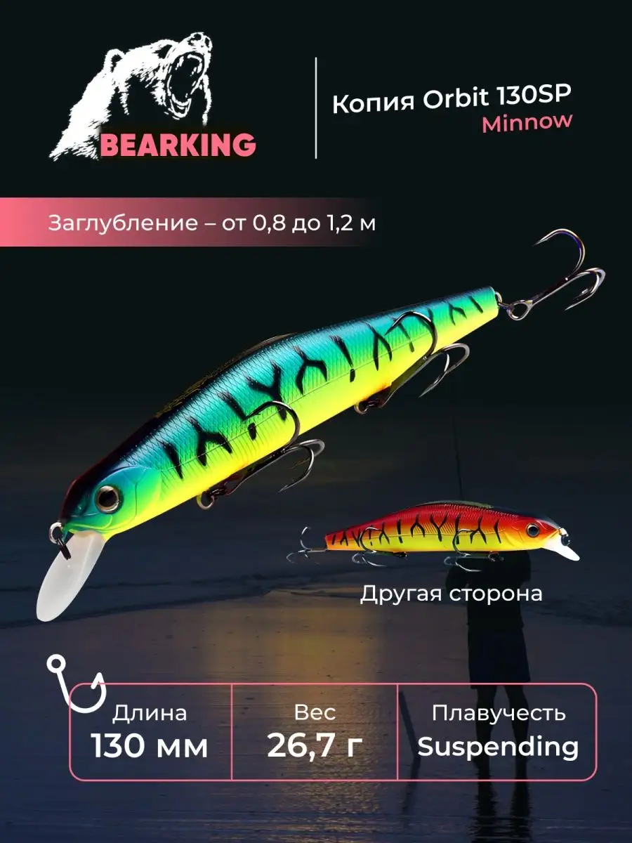 Воблер для рыбалки на трофейную щуку Bearking 165524759 купить за 539 ₽ в  интернет-магазине Wildberries