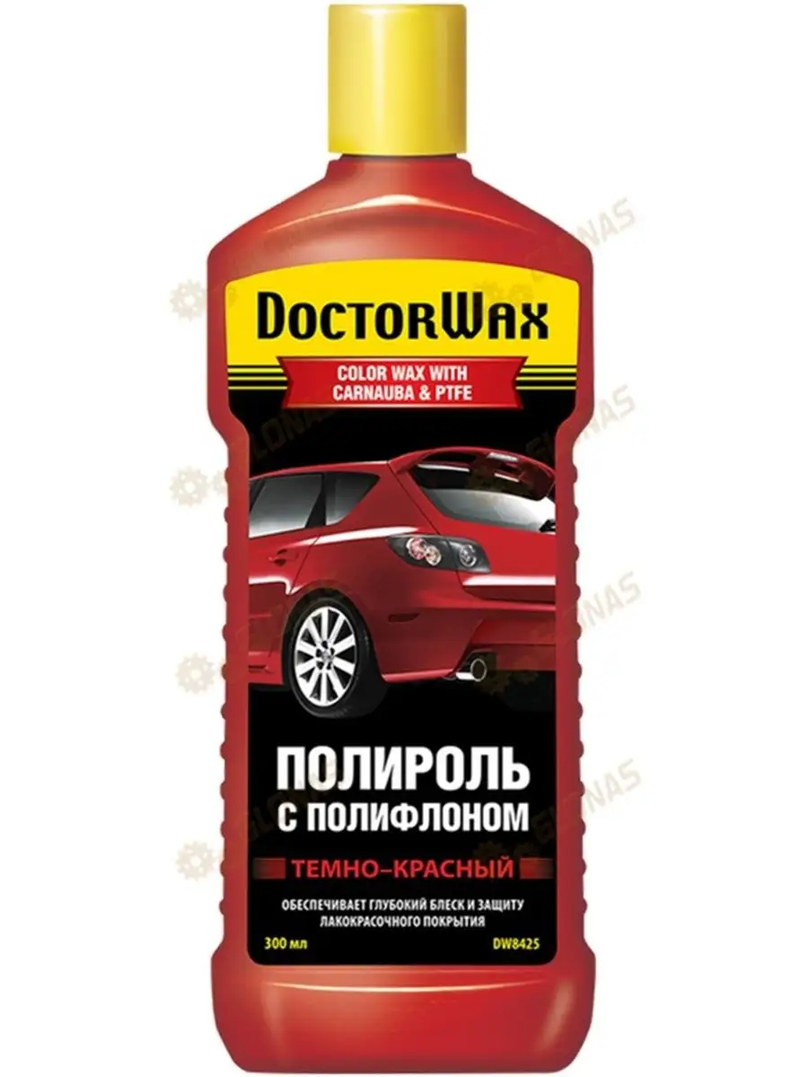 Doctor Wax DW8425 Полироль с полифлоном темно-красный 300 мл DoctorWax  165527162 купить в интернет-магазине Wildberries