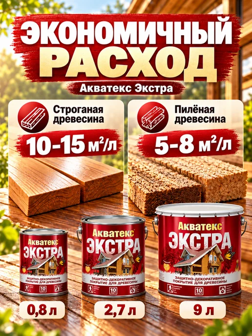 Акватекс Декоративная пропитка для дерева Экстра 2,7л тик, 2,7 л, фото 6