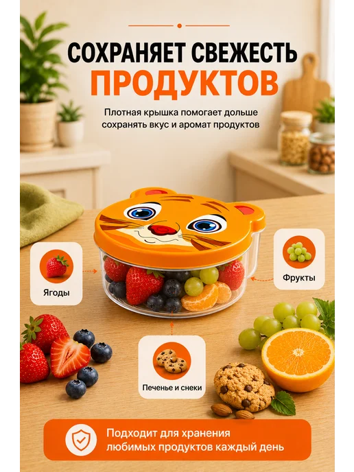 Elchehome Контейнер для хранения, оранжевый, фото 3