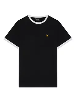 Футболка черная однотонная хлопок 100% Lyle & Scott 165579235 купить за 2 034 ₽ в интернет-магазине Wildberries