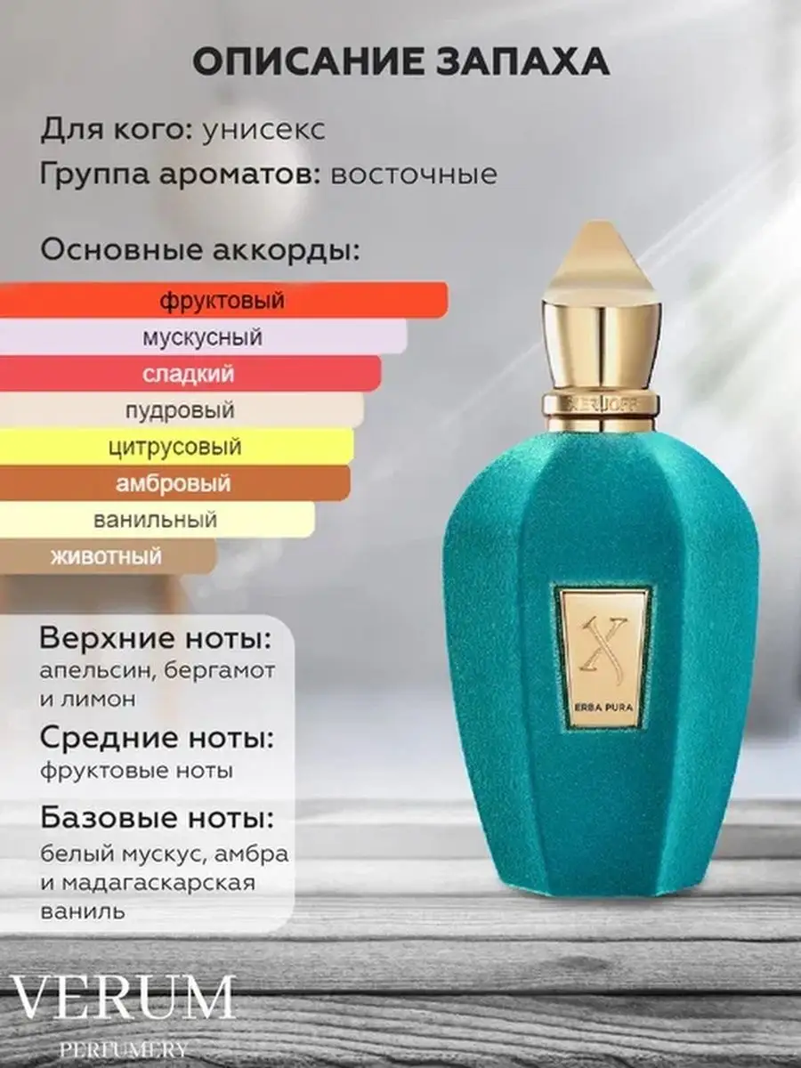 Парфюм распив пробник SOSPIRO ERBA PURA EDP Verum perfumery 165588356  купить за 350 ₽ в интернет-магазине Wildberries