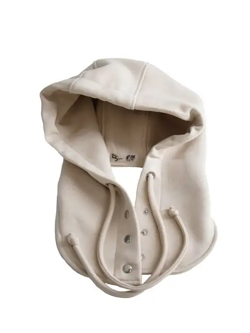 Life Style Travel wear Капор капюшон съёмный утеплённый на кнопках, бежевый, фото 2