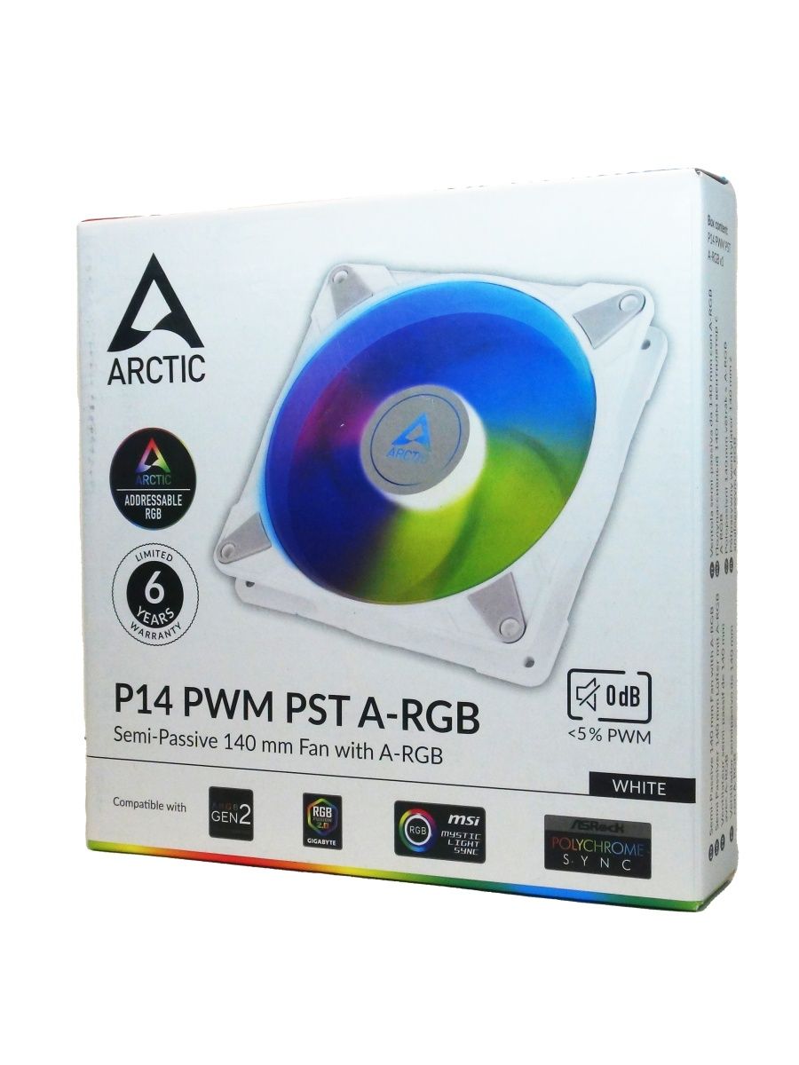 Вентилятор Arctic p14 PWM PST ARGB Black фото.